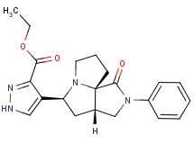 ethyl 4-[(3aS*,5S*,9aS*)-1-oxo-2-phenyloctahydro-7H-pyrrolo[3,4-g]pyrrolizin-5-yl]-1H-pyrazole-3-carboxylate