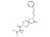 1-{[3-oxo-2-(3-phenylpropyl)-2,8-diazaspiro[4.5]dec-8-yl]carbonyl}cyclopropanecarboxamide