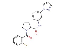 1-(2-fluorobenzoyl)-N-[3-(1H-pyrazol-1-yl)phenyl]prolinamide