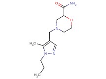4-[(5-methyl-1-propyl-1H-pyrazol-4-yl)methyl]morpholine-2-carboxamide
