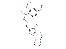 2,4-dimethoxy-N-(2-{4-methyl-5-[(tetrahydro-2-furanylmethyl)thio]-4H-1,2,4-triazol-3-yl}ethyl)benzamide