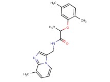 2-(2,5-dimethylphenoxy)-N-[(8-methylimidazo[1,2-a]pyridin-3-yl)methyl]propanamide