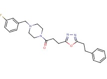 1-(3-fluorobenzyl)-4-{3-[5-(2-phenylethyl)-1,3,4-oxadiazol-2-yl]propanoyl}piperazine