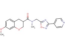 7-methoxy-N-methyl-N-[(3-pyridin-4-yl-1,2,4-oxadiazol-5-yl)methyl]chromane-3-carboxamide