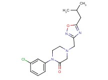 1-(3-chlorophenyl)-4-[(5-isobutyl-1,2,4-oxadiazol-3-yl)methyl]-2-piperazinone