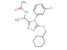 N-(1-{4-(3-chlorophenyl)-5-[(cyclohexylmethyl)thio]-4H-1,2,4-triazol-3-yl}ethyl)acetamide