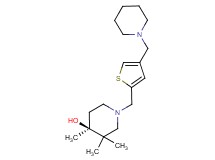(4S*)-3,3,4-trimethyl-1-{[4-(piperidin-1-ylmethyl)-2-thienyl]methyl}piperidin-4-ol