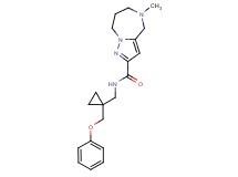 5-methyl-N-{[1-(phenoxymethyl)cyclopropyl]methyl}-5,6,7,8-tetrahydro-4H-pyrazolo[1,5-a][1,4]diazepine-2-carboxamide