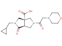 (3aR*,6aS*)-2-(cyclopropylmethyl)-5-(morpholin-4-ylacetyl)-1-oxohexahydropyrrolo[3,4-c]pyrrole-3a(1H)-carboxylic acid