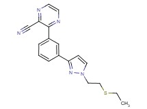 3-(3-{1-[2-(ethylthio)ethyl]-1H-pyrazol-3-yl}phenyl)-2-pyrazinecarbonitrile
