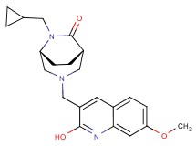 rel-(1S,5R)-6-(cyclopropylmethyl)-3-[(2-hydroxy-7-methoxy-3-quinolinyl)methyl]-3,6-diazabicyclo[3.2.2]nonan-7-one