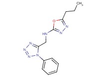 N-[(1-phenyl-1H-tetrazol-5-yl)methyl]-5-propyl-1,3,4-oxadiazol-2-amine