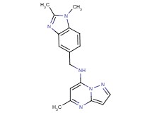 N-[(1,2-dimethyl-1H-benzimidazol-5-yl)methyl]-5-methylpyrazolo[1,5-a]pyrimidin-7-amine