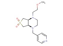 (4aR*,7aS*)-1-(2-methoxyethyl)-4-(pyridin-4-ylmethyl)octahydrothieno[3,4-b]pyrazine 6,6-dioxide