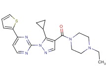 2-{5-cyclopropyl-4-[(4-ethyl-1-piperazinyl)carbonyl]-1H-pyrazol-1-yl}-4-(2-thienyl)pyrimidine