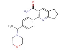 2-[4-(1-morpholin-4-ylethyl)phenyl]-6,7-dihydro-5H-cyclopenta[b]pyridine-3-carboxamide
