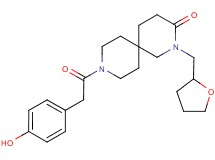 9-[(4-hydroxyphenyl)acetyl]-2-(tetrahydrofuran-2-ylmethyl)-2,9-diazaspiro[5.5]undecan-3-one