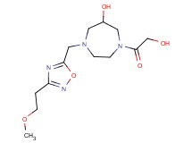 1-glycoloyl-4-{[3-(2-methoxyethyl)-1,2,4-oxadiazol-5-yl]methyl}-1,4-diazepan-6-ol