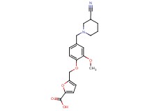 5-({4-[(3-cyanopiperidin-1-yl)methyl]-2-methoxyphenoxy}methyl)-2-furoic acid