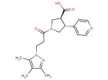 (3S*,4R*)-4-pyridin-4-yl-1-[3-(3,4,5-trimethyl-1H-pyrazol-1-yl)propanoyl]pyrrolidine-3-carboxylic acid