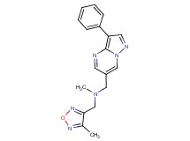 N-methyl-1-(4-methyl-1,2,5-oxadiazol-3-yl)-N-[(3-phenylpyrazolo[1,5-a]pyrimidin-6-yl)methyl]methanamine