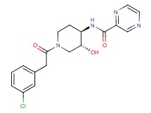 N-{(3R*,4R*)-1-[(3-chlorophenyl)acetyl]-3-hydroxypiperidin-4-yl}pyrazine-2-carboxamide