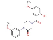 4-(2-hydroxy-5-methoxybenzoyl)-1-(3-methoxyphenyl)-2-piperazinone