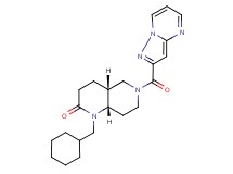 (4aR*,8aS*)-1-(cyclohexylmethyl)-6-(pyrazolo[1,5-a]pyrimidin-2-ylcarbonyl)octahydro-1,6-naphthyridin-2(1H)-one