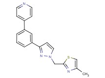 4-(3-{1-[(4-methyl-1,3-thiazol-2-yl)methyl]-1H-pyrazol-3-yl}phenyl)pyridine