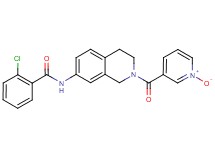 2-chloro-N-{2-[(1-oxido-3-pyridinyl)carbonyl]-1,2,3,4-tetrahydro-7-isoquinolinyl}benzamide