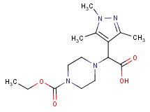 [4-(ethoxycarbonyl)piperazin-1-yl](1,3,5-trimethyl-1H-pyrazol-4-yl)acetic acid