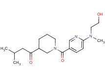 1-[1-({6-[(2-hydroxyethyl)(methyl)amino]pyridin-3-yl}carbonyl)piperidin-3-yl]-3-methylbutan-1-one