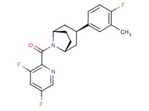 (3-endo)-8-[(3,5-difluoro-2-pyridinyl)carbonyl]-3-(4-fluoro-3-methylphenyl)-8-azabicyclo[3.2.1]octane