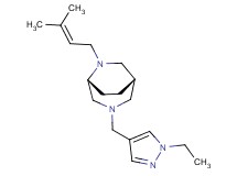 (1S*,5R*)-3-[(1-ethyl-1H-pyrazol-4-yl)methyl]-6-(3-methylbut-2-en-1-yl)-3,6-diazabicyclo[3.2.2]nonane