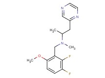 (2,3-difluoro-6-methoxybenzyl)methyl(1-methyl-2-pyrazin-2-ylethyl)amine