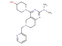 1-[2-(dimethylamino)-6-(2-pyridinylmethyl)-5,6,7,8-tetrahydropyrido[4,3-d]pyrimidin-4-yl]-4-piperidinol