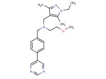 N-[(1-ethyl-3,5-dimethyl-1H-pyrazol-4-yl)methyl]-2-methoxy-N-(4-pyrimidin-5-ylbenzyl)ethanamine