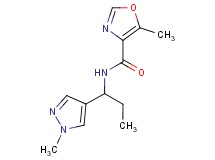 5-methyl-N-[1-(1-methyl-1H-pyrazol-4-yl)propyl]-1,3-oxazole-4-carboxamide