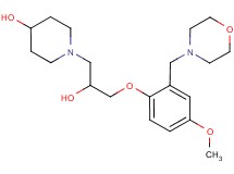 1-{2-hydroxy-3-[4-methoxy-2-(4-morpholinylmethyl)phenoxy]propyl}-4-piperidinol