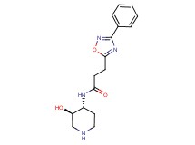 N-[rel-(3R,4R)-3-hydroxy-4-piperidinyl]-3-(3-phenyl-1,2,4-oxadiazol-5-yl)propanamide hydrochloride