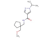 1-isopropyl-N-{[1-(methoxymethyl)cyclopentyl]methyl}-1H-pyrazole-4-carboxamide