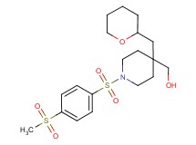 [1-{[4-(methylsulfonyl)phenyl]sulfonyl}-4-(tetrahydro-2H-pyran-2-ylmethyl)-4-piperidinyl]methanol