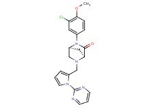 (1S*,4S*)-2-(3-chloro-4-methoxyphenyl)-5-{[1-(2-pyrimidinyl)-1H-pyrrol-2-yl]methyl}-2,5-diazabicyclo[2.2.1]heptan-3-one