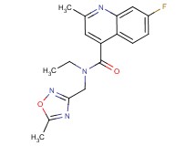 N-ethyl-7-fluoro-2-methyl-N-[(5-methyl-1,2,4-oxadiazol-3-yl)methyl]quinoline-4-carboxamide
