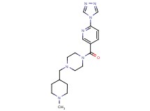 1-[(1-methylpiperidin-4-yl)methyl]-4-{[6-(4H-1,2,4-triazol-4-yl)pyridin-3-yl]carbonyl}piperazine
