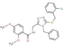 N-({4-benzyl-5-[(2-chlorobenzyl)thio]-4H-1,2,4-triazol-3-yl}methyl)-2,4-dimethoxybenzamide