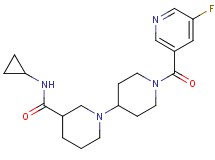 N-cyclopropyl-1'-[(5-fluoropyridin-3-yl)carbonyl]-1,4'-bipiperidine-3-carboxamide