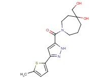 4-(hydroxymethyl)-1-{[3-(5-methyl-2-thienyl)-1H-pyrazol-5-yl]carbonyl}-4-azepanol