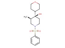 (3R*,4R*)-3-methyl-1-(phenylsulfonyl)-4-(tetrahydro-2H-pyran-4-yl)-4-piperidinol