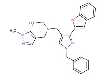 N-{[3-(1-benzofuran-2-yl)-1-benzyl-1H-pyrazol-4-yl]methyl}-N-[(1-methyl-1H-pyrazol-4-yl)methyl]ethanamine